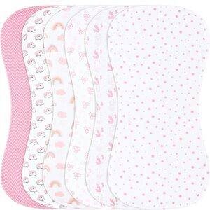 6 Pack Baby Burp Cloth Bibs Set Large Super Absorbent Soft Cotton Burping Cloths
